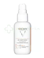Vichy Capital Soleil UV-Age Daily Tined, lekki fluid koloryzujący przeciw oznakom fotostrzenia SPF 50+, 40 ml | DATA WAŻNOSCI 30.09.2024